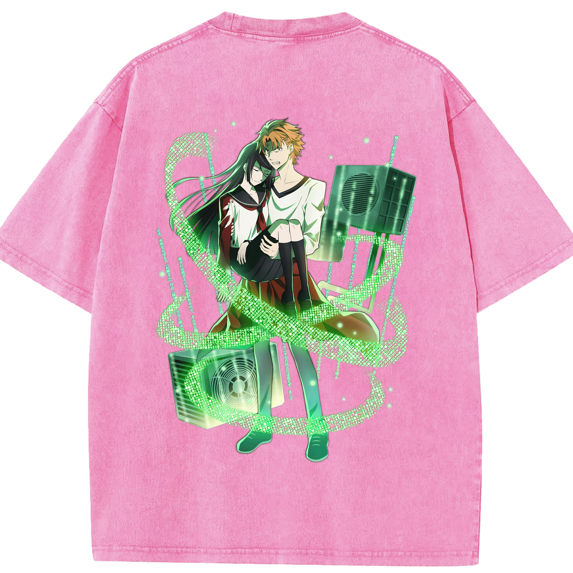 （画像用） 文豪ストレイドッグス Bungo Stray Dogs 綿100% ヴィンテージ風 半袖Tシャツ（背面プリント）